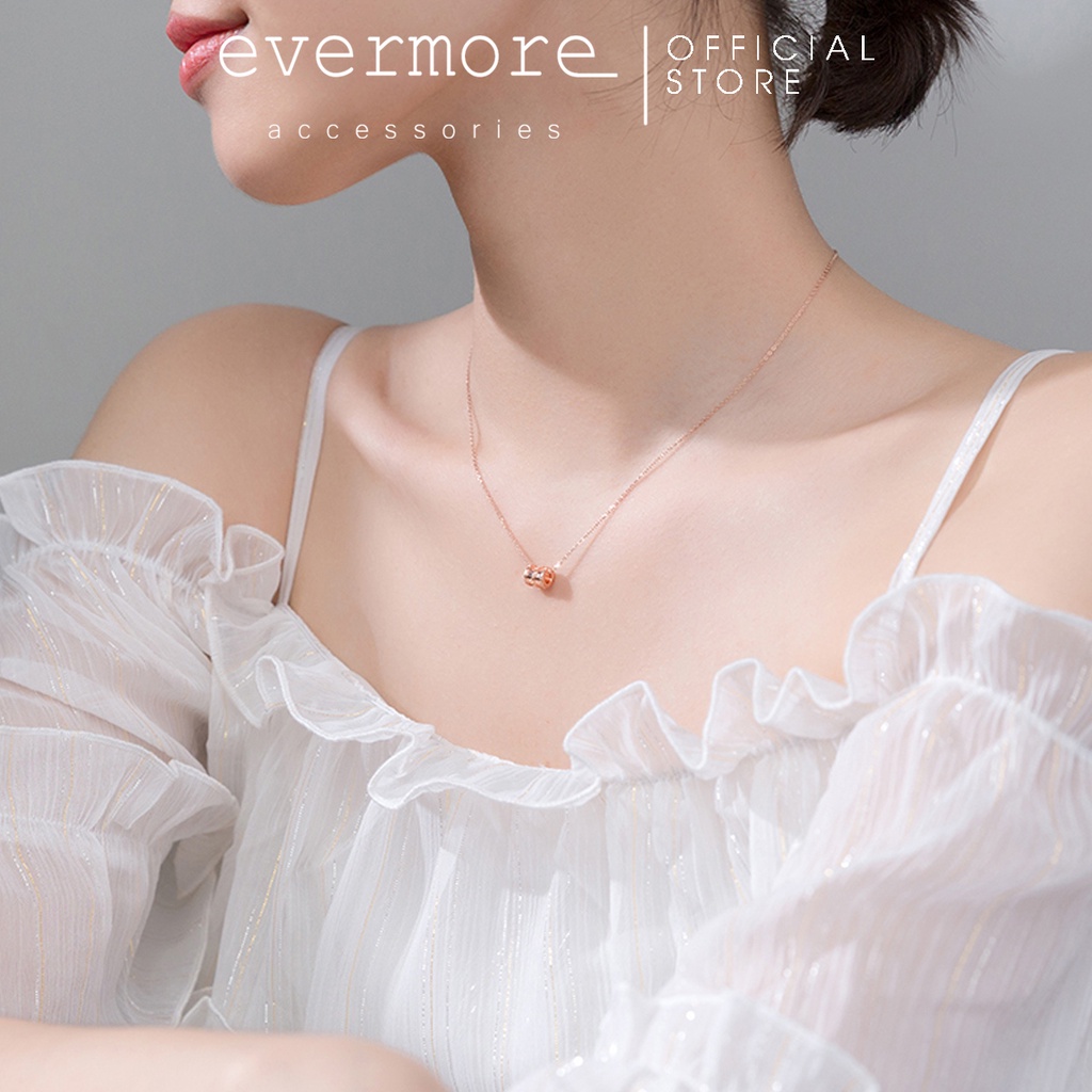Dây chuyền bạc EVERMORE, vòng cổ hình trụ bạc ý 925, phong cách minimalism, thanh lịch - D007