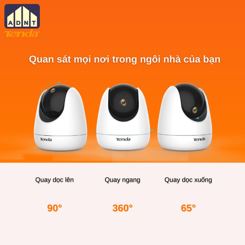 Camera wifi full HD 1080P xoay 360° CP3 2MB Tenda chính hãng | BigBuy360 - bigbuy360.vn