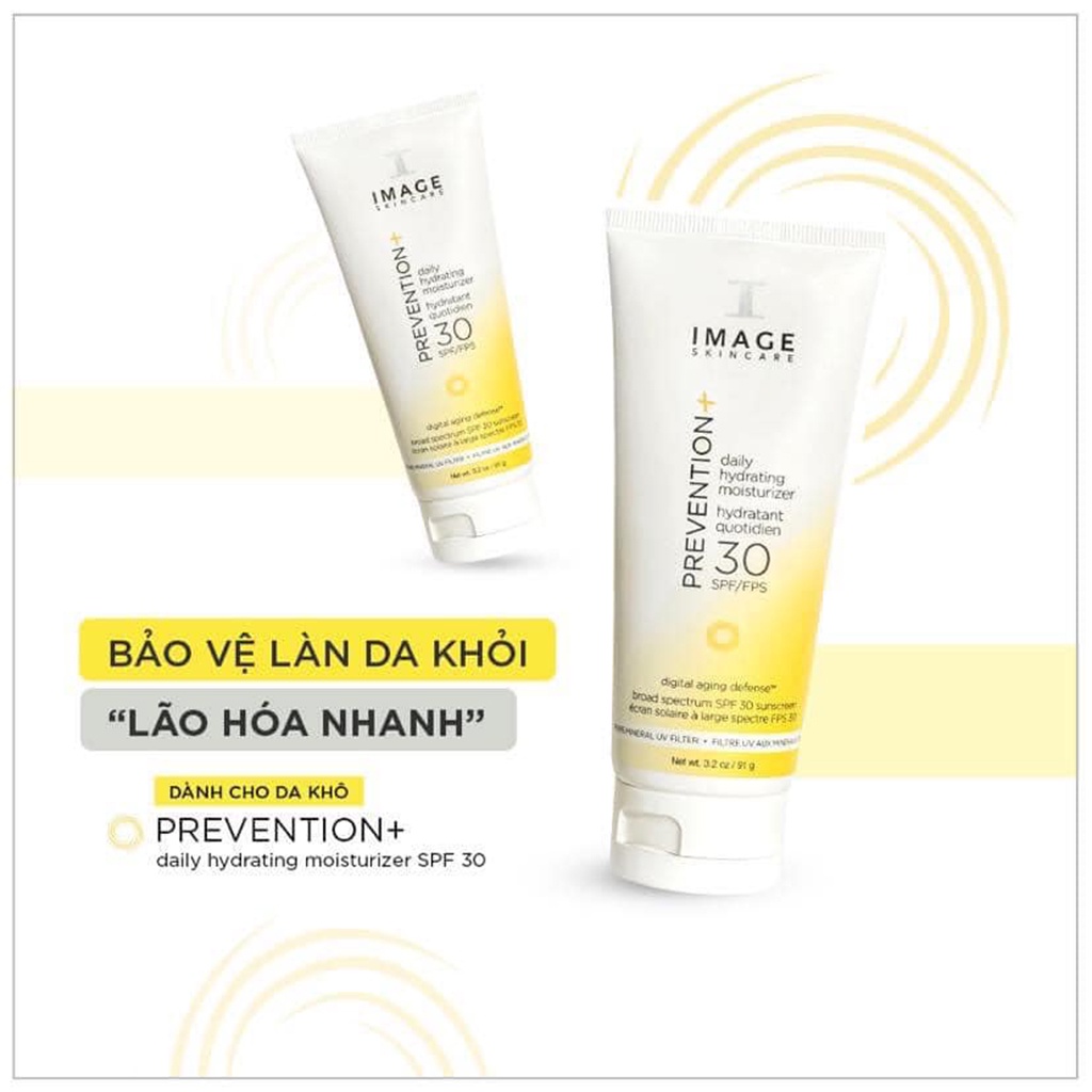 [CHÍNH HÃNG] Image Skincare Prevention+ Daily Hydrating Moisturizer SPF30 - Kem Chống Nắng Cho Da Khô