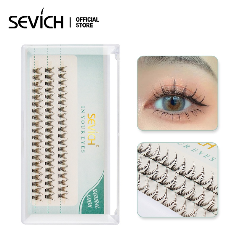 Hộp 60 Cụm Lông Mi Giả Cong Tự Nhiên SEVICH