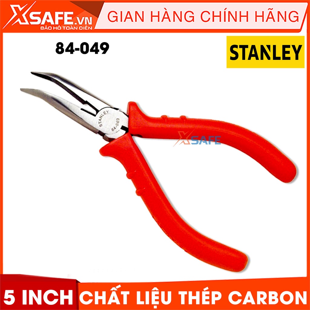 Kềm nhọn mỏ cong STANLEY gia công thép carbon Kìm Stanley nhỏ gọn vừa tay, khả năng chịu lực chịu nhiệt tốt