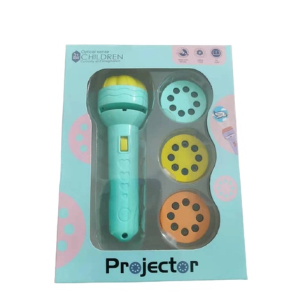 Đèn pin chiếu 80 hình ảnh động vật siêu nhân hoạt hình sinh động cho bé