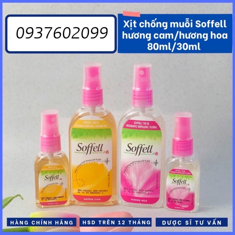 XỊT CHỐNG MUỖI SOFFELL DẠNG PHUN SƯƠNG - CHAI 30ml