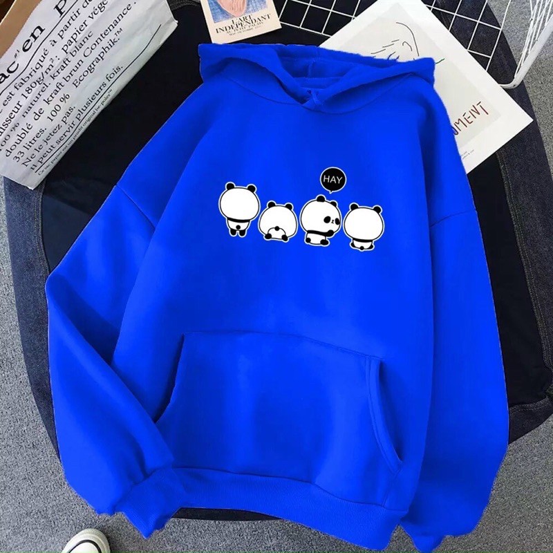 Áo Hoodie 4Pandas style Hàn thiết kế unisex cho cả nam và nữ - 12 màu - 3 size