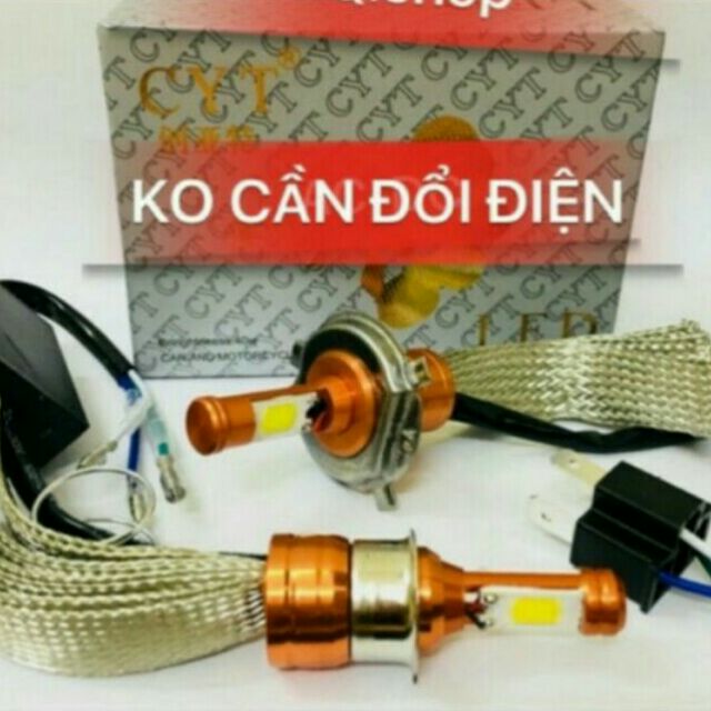 ĐÈN PHA LED H4 XE MÁY ÔTÔ SIÊU SÁNG SÀI ĐIỆN MÁY-XE MÁY