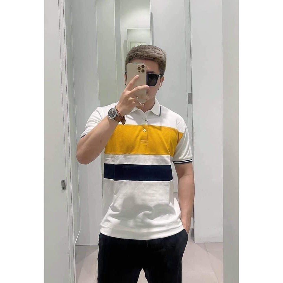 BÁN SỈ ÁO PHÔNG POLO PHỐI VÀNG CỔ ĐỨC CHO NAM | BigBuy360 - bigbuy360.vn