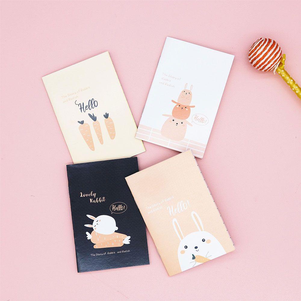 PISTA Set 4 / 4 Sổ Tay Mini Họa Tiết Hoạt Hình Dễ Thương Cho Bé