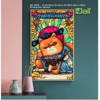Tranh treo tường tự tô màu số hóa DALI Tranh Chú chó đáng yêu DV055