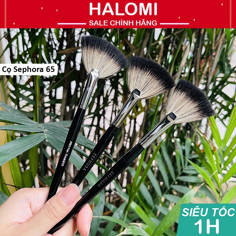 Cọ quạt Sephora 65 đánh Highlight lông mềm chuyên dùng cho makeup chuyên nghiệp HALOMI