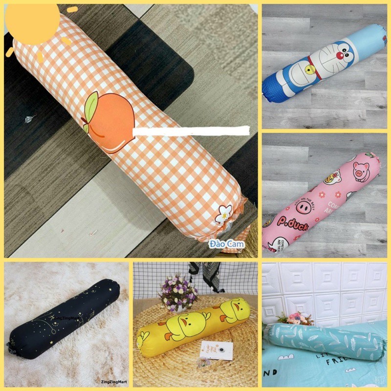 Vỏ gối ôm cotton tici và cotton poly màu ga giường kích thước 35x100( giao cùng mẫu ) | BigBuy360 - bigbuy360.vn