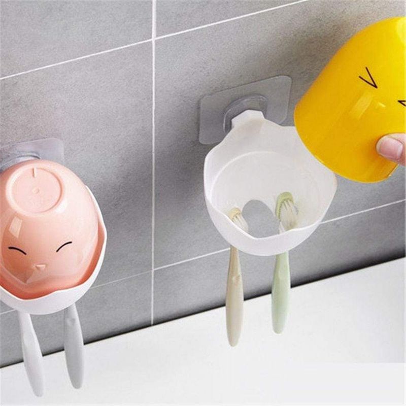 Giá đỡ bàn chải đánh răng trứng cute tặng kèm cốc đựng nước