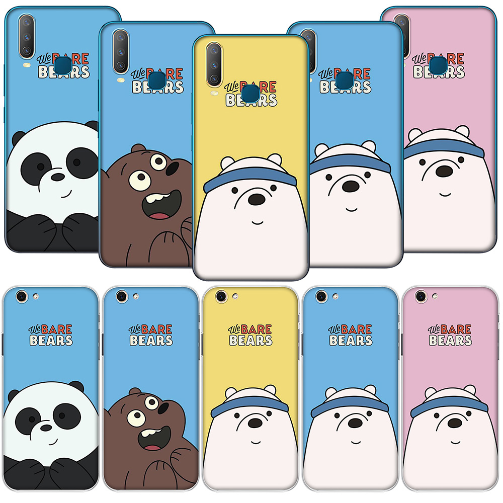 Ốp Điện Thoại Trong Suốt Họa Tiết We Bare Bears Dễ Thương Cho Vivo Y11 Y12 Y15 2020 Y17 Y53 Y71 Y91 Y93 Y95 Y91C C40