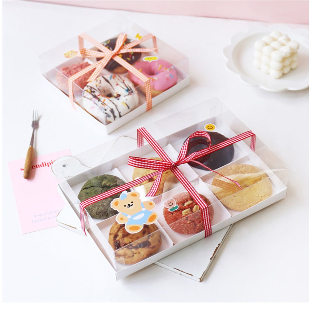 10 cái hộp mica trong 4 ngăn hoặc 6 ngăn dùng đựng bánh tart, bánh trung thu các loại
