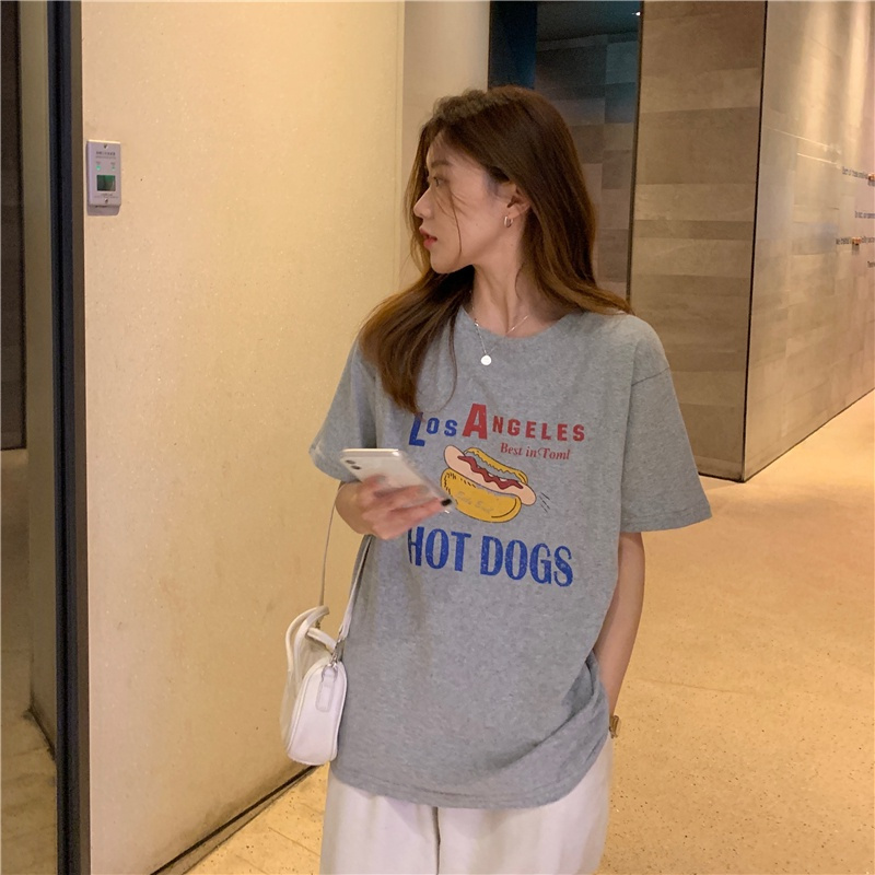 Áo Thun Tay Ngắn Dáng Ôm In Họa Tiết Thời Trang Mùa Hè Mới Cho Nữ