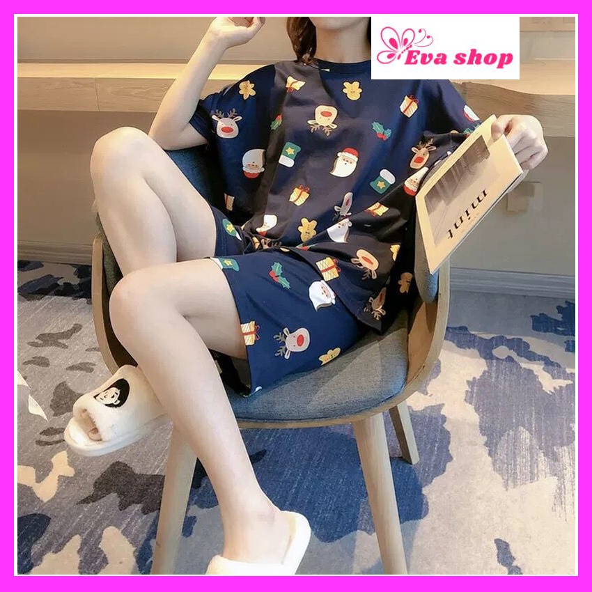 Đồ ngủ nữ,bộ ngủ nữ tay ngắn, quần đùi với nhiều họa tiết dễ thương | BigBuy360 - bigbuy360.vn