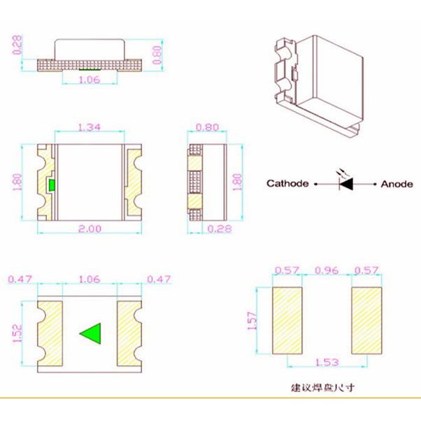 Set 200 Đèn led 0805 0805 Có Màu Sắc Bắt Mắt ic 0805