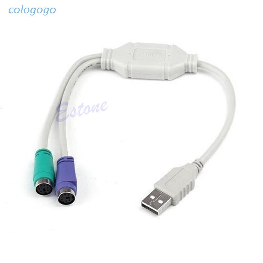 COLO  USB Male To PS/2 PS2 Female Converter Adapter Converter Cable Cord Keyboard