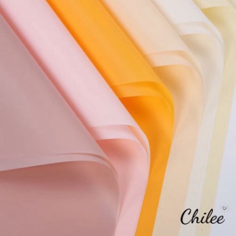 Giấy gói hoa Bóng mờ 1 mặt trơn 60cm x 60cm 20 tờ - phụ kiện làm hoa, handmade