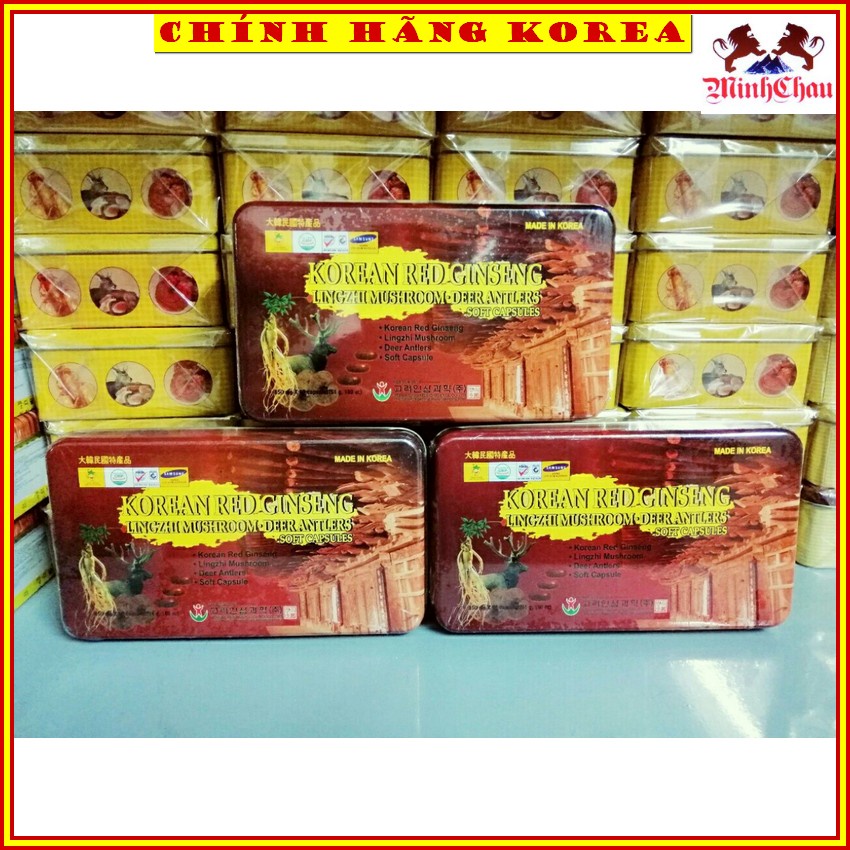 Viên Đạm Hồng Sâm Nhung Hươu Linh Chi 60 Viên Hàn Quốc