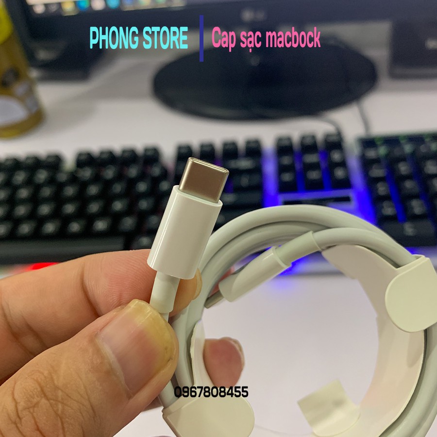 Dây cáp sạc nhanh 2 đầu type c dài 2m / Cáp sạc PD chân usb c - Phong store