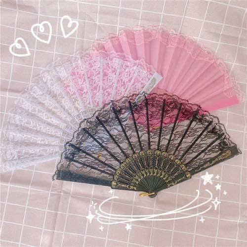 Quạt ren lolita