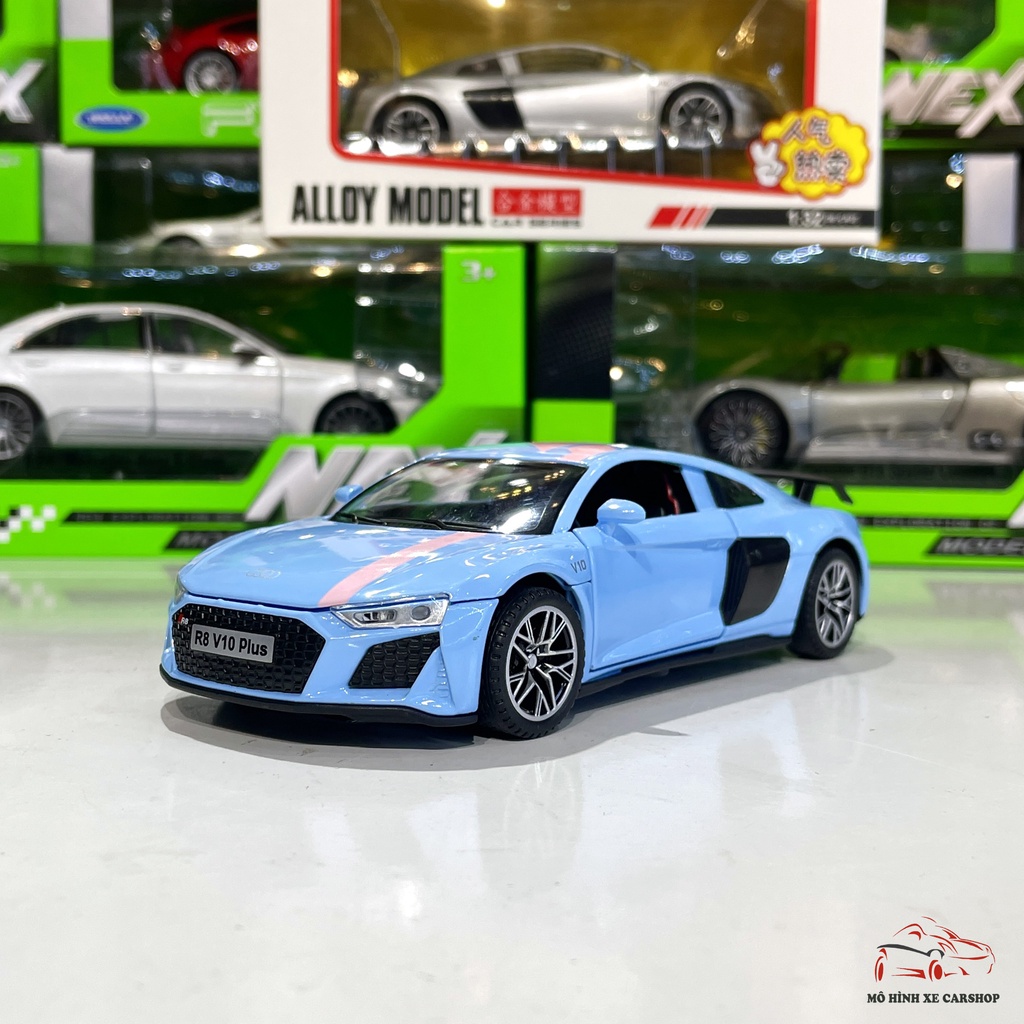 Mô hình xe ô tô Audi R8 V10 Plus tỉ lệ 1:32 hãng Alloy 4 màu