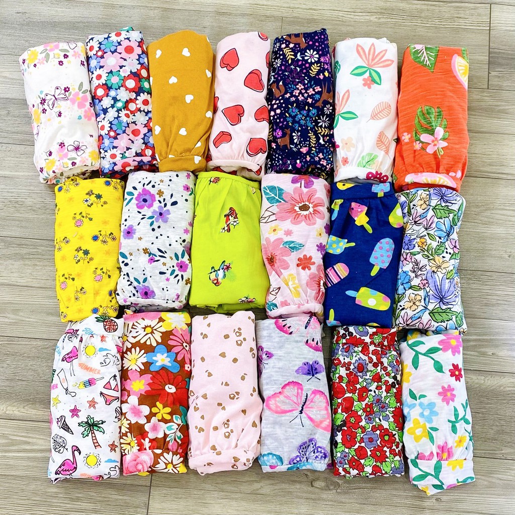 Set 4 váy sát nách cotton cho bé gái (0-5 tuổi)