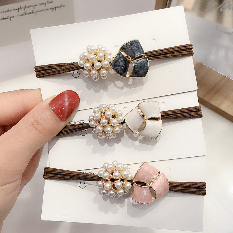 Dây Buộc Tóc Đính Ngọc Trai Xinh Xắn Cho Nữ