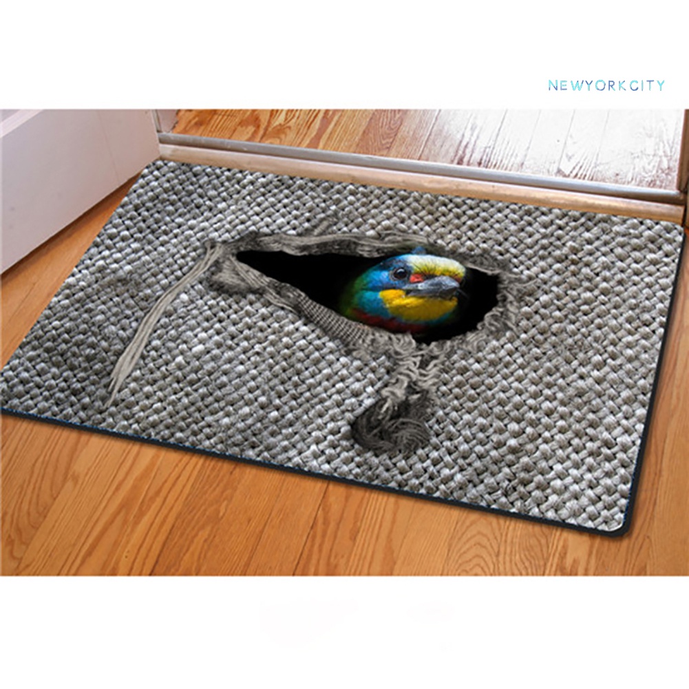 Thảm lót cửa chùi chân Chống Trượt Thấm Hút Nước Hình Động Vật Dành Cho Trẻ Em