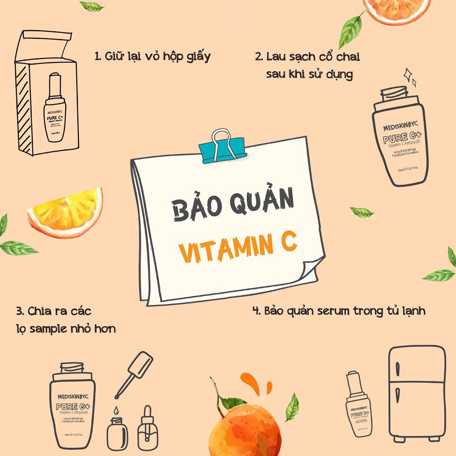 Tinh chất MediskinbyC Pure C+ Vitamin C Ampoule