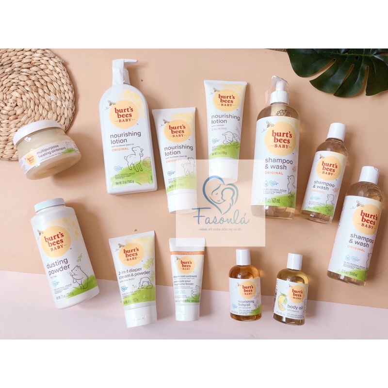 SỮA TẮM GỘI CHO BÉ HIỆU BURTS BEES size 235-350-620ml