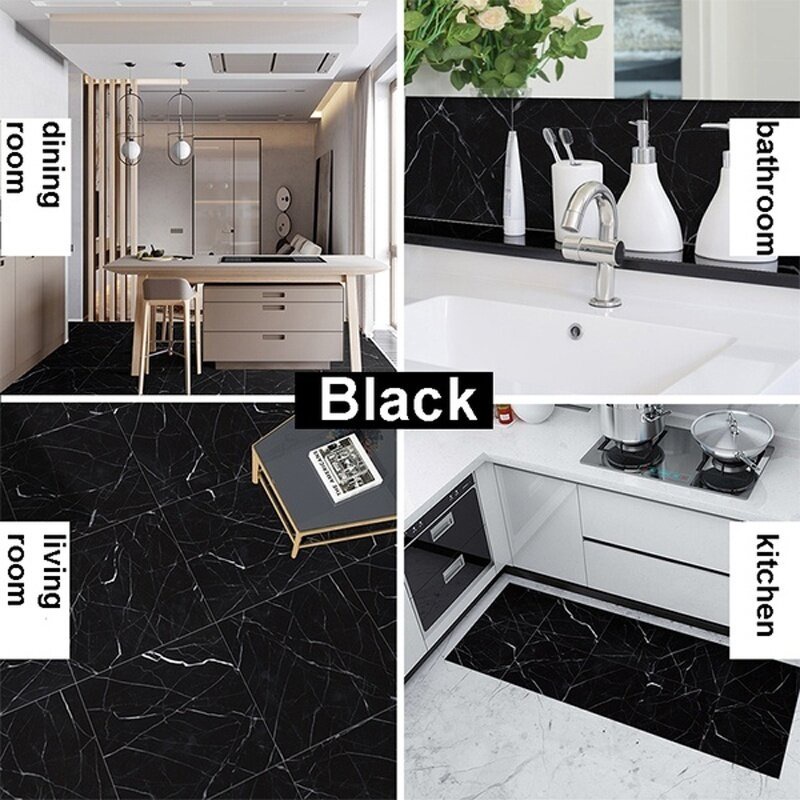 Giấy dán tường giả gạch 3d Miếng Dán Sàn Lát Đá Cẩm Thạch Tự Dính 30*30Cm, Hình Nền Không Thấm Nước Trang Trí Nhà Phòng Ngủ Tự Làm