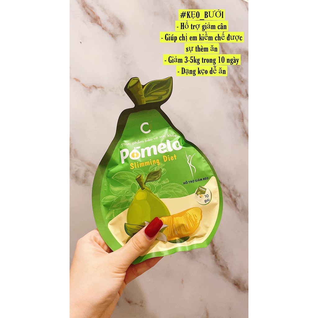 Kẹo Bưởi Giảm Cân 10viên/1túi ✨ Chính Hãng ✨ Kẹo Bưởi Giảm Cân Đẹp Dáng Sáng Da Pomelo - Tặng Kèm detox -