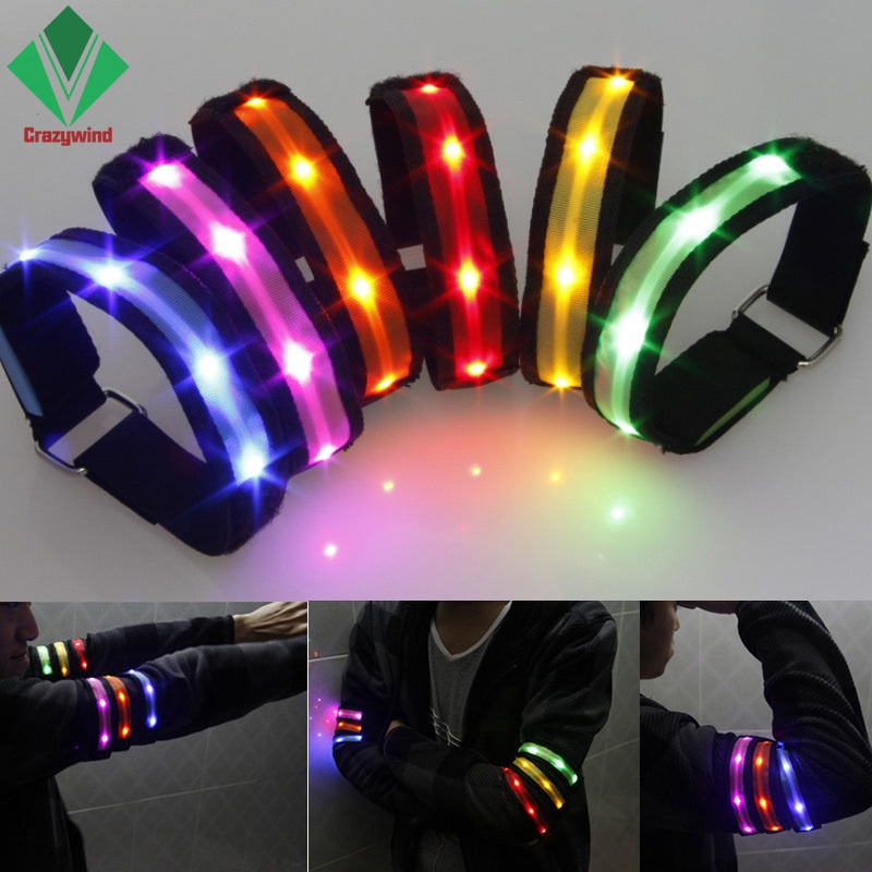 Vòng đeo tay có đèn LED phát sáng màu sắc độc đáo bảo đảm an toàn khi chạy xe đạp/ chạy bộ/ đi bộ vào ban đêm tiện dụng