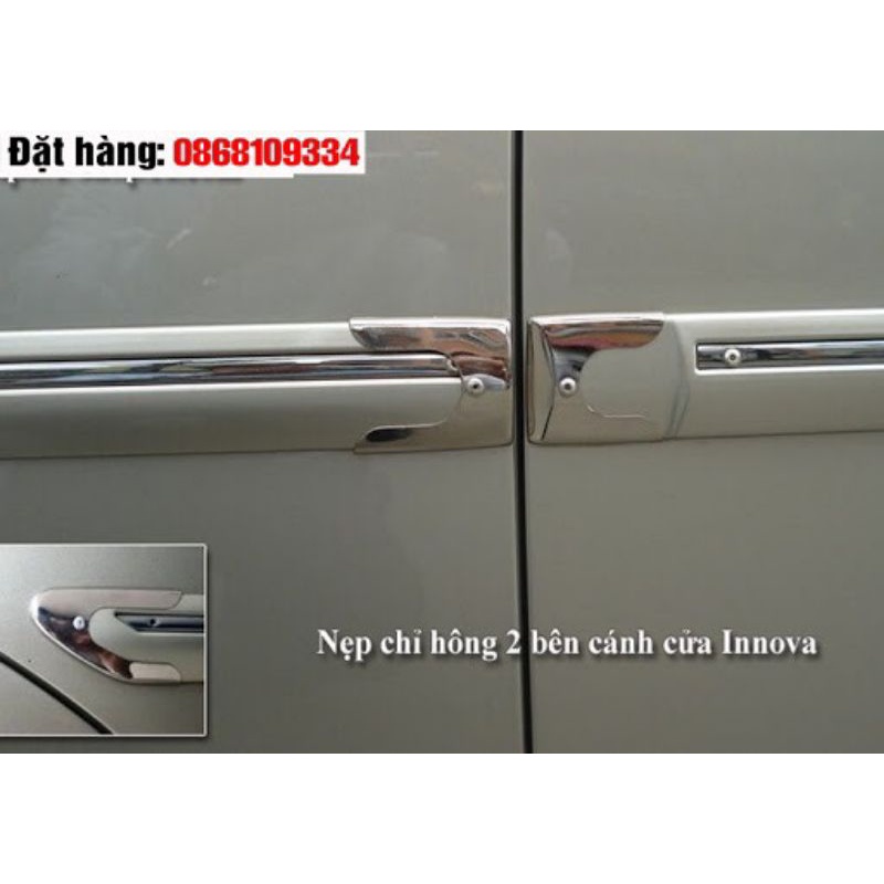 Bọc inox đầu nẹp hông cửa đầu nhỏ innova 2006-2011