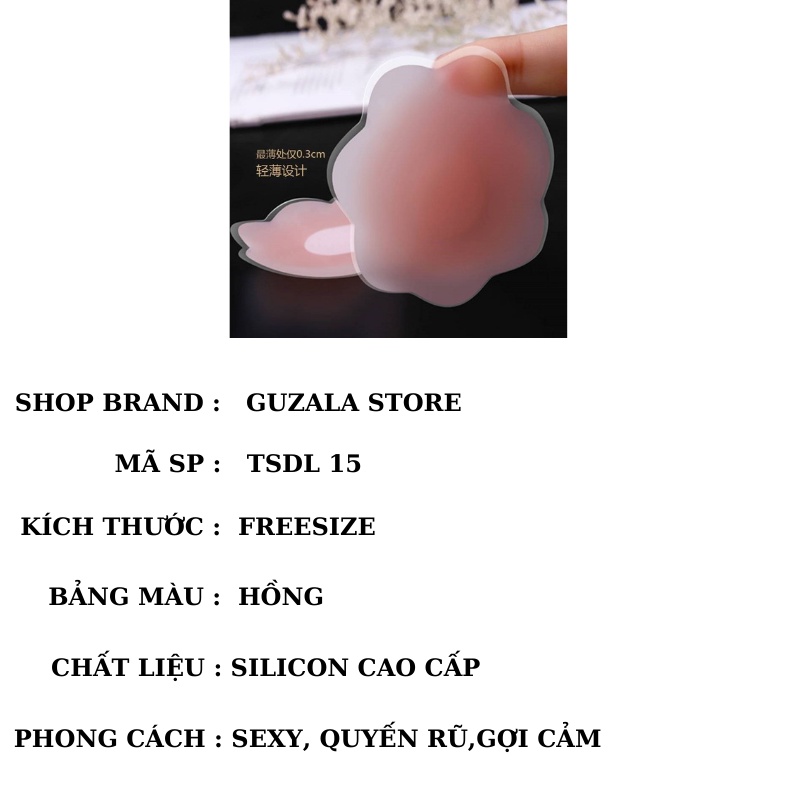 Hộp 5 Đôi Dán Ngực Silicon Hoa Cúc Có Chống Dính - MÃ: TSDL 15