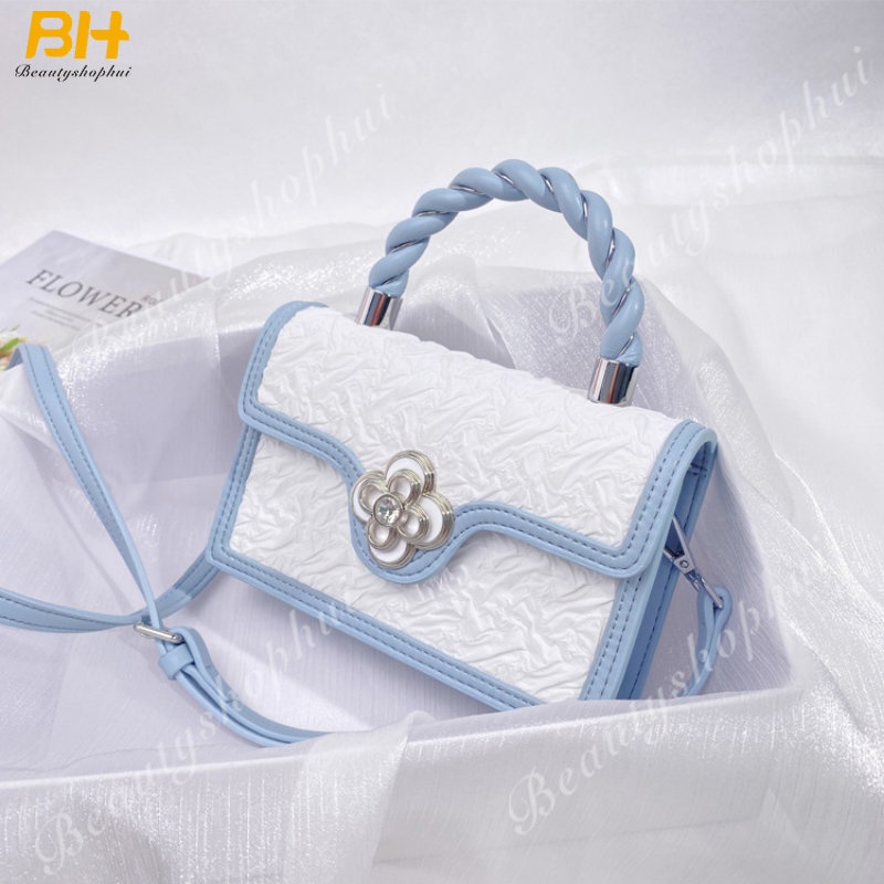 Túi Đeo Chéo Hình Vuông Nhỏ Đính Kim Cương Giả Màu Cầu Vồng Mẫu Mới 2022 Thời Trang Cho Nữ