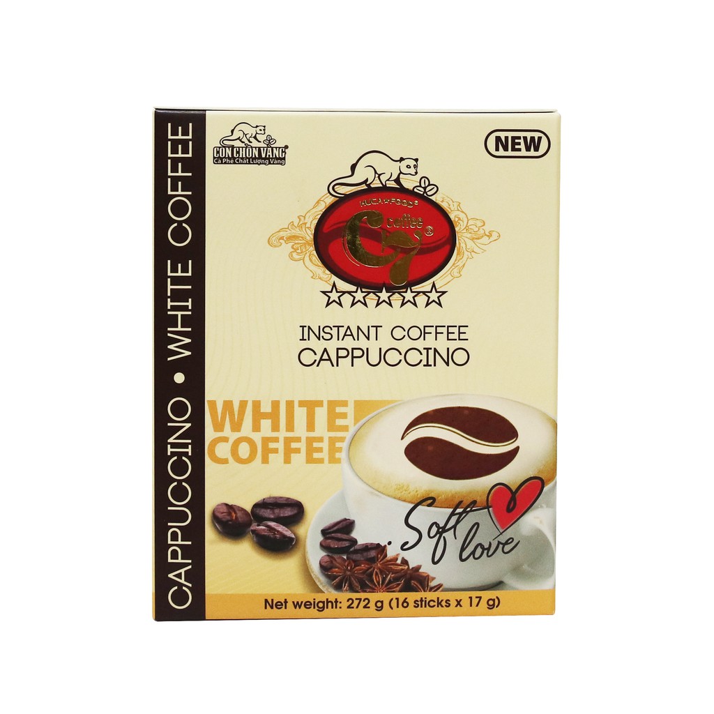 [Giá Xả Kho] Cà phê hòa tan 4in1 Cà phê Trắng (White coffee) - Huca Food