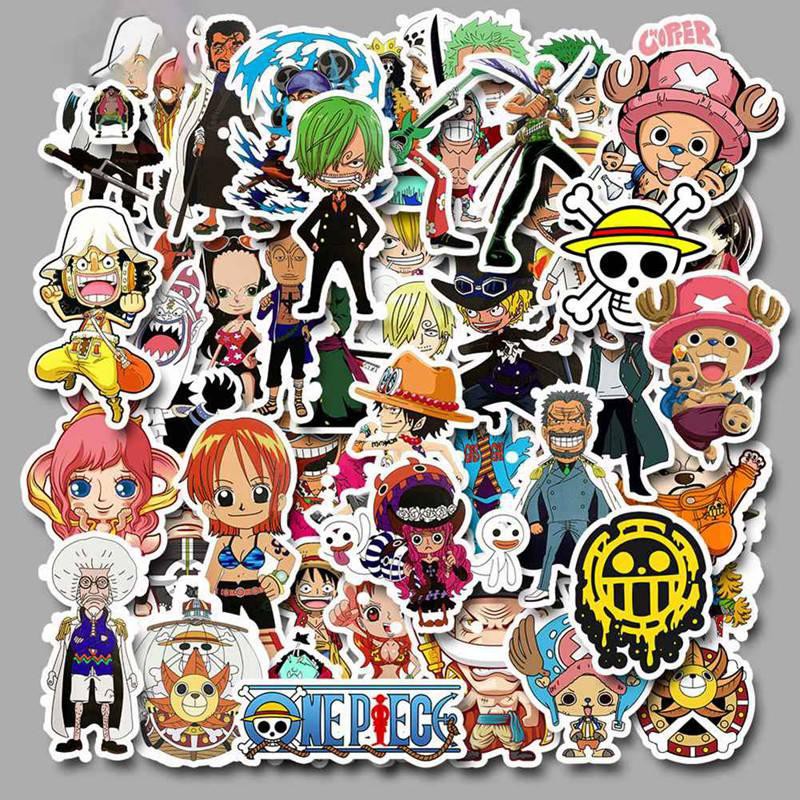 Bán sỉ - Stícker hoạt hình ANIME chống nước sticker dán mũ bảo hiểm, dán vali, dán laptop, dán bình nước.