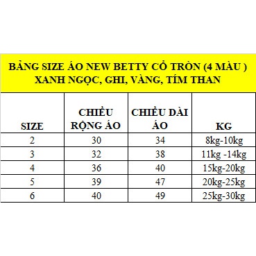 Áo thun dài tay cho bé NEW BETTY. Áo thun dài tay cho bé trai, gái. Đủ size từ 10-45kg.
