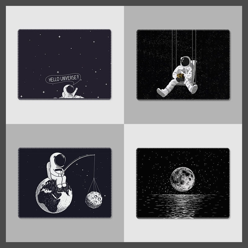 Tấm Lót Chuột Cao Su Hình Phi Hành Gia Chống Trượt Không Thấm Nước Màu Đen