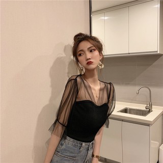 THỜI TRANG HÀN QUỐC ÁO KIỂU CỔ LƯỚI