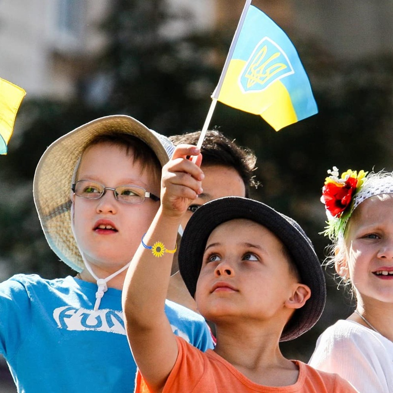 1 / 2 Vòng Tay Dây Bện Hình Hoa Hướng Dương Màu Vàng / Xanh Dương / Xanh Dương Tùy Chỉnh Thời Trang Cho Người Lớn Và Trẻ Em