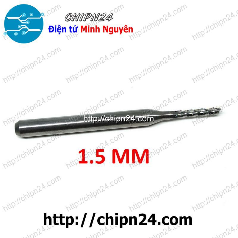 [1 CÂY] Mũi PHAY mạch in CNC HỢP KIM 1.5mm