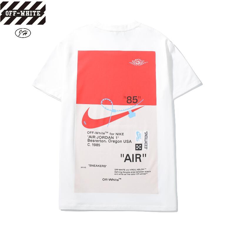 Áo Thun Off-White Tay Ngắn Chất Cotton In Chữ Thời Trang