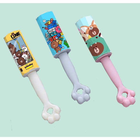 Lô cuộn ngựa thần LCL1 hút lông tóc vết bẩn lăn bụi gấu brown molang pusheen 3ae gấu tonton khủng long hổ mập cherie