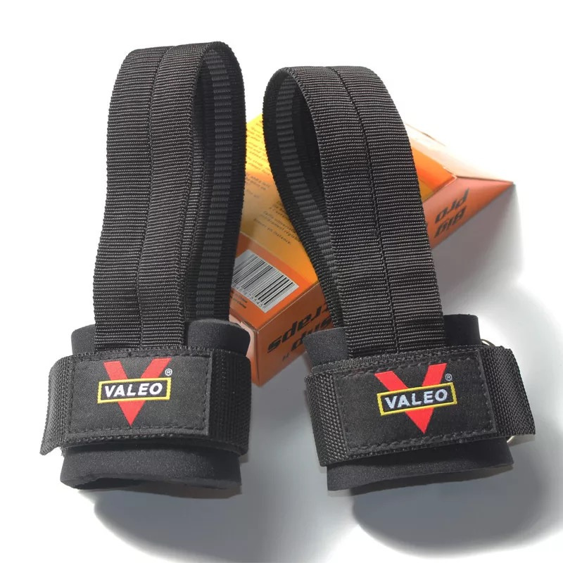 Dây kéo lưng Valeo Kèm Cuốn Cổ Tay Cao cấp Lifting Straps Valeo hỗ trợ tập thể hình, tập gym