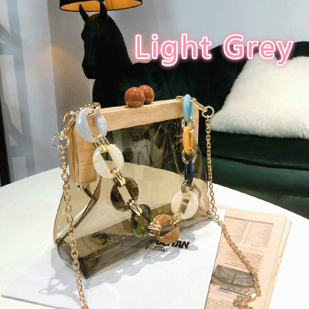 IELGY Túi xách nữ trong suốt phong cách Hàn Quốc thời trang