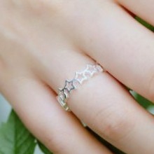 Nhẫn nữ hình ngôi sao bạc S925 Song An Eco NN35