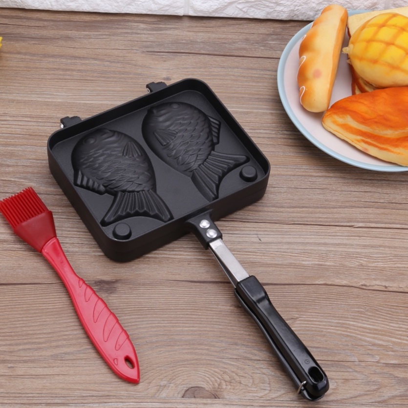 Khuôn bánh nướng cá 2 con Taiyaki chống dính Dragon